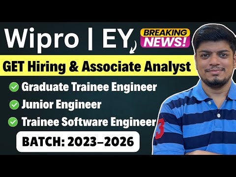 🔥Wipro GET & EY AA Hiring | Freshers Hiring | IBM ASE Mass Hiring | Off Campus 2023-2026 BATCH