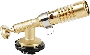 Acouto Kitchen Butane Torch Professional Portable Brass Kitchen Cooking Gas Butane Culinary Torch Welding BBQ Flame Gun Welding Torch