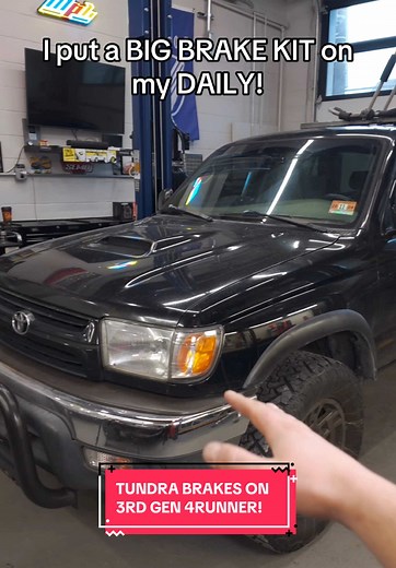 The Tundra Brake upgrade is easily one of the best and easiest mods you can do on your 3rd Gen 4Runner! No modifications, fabrication, or adapters needed! Just simply remove the old brakes, and bolt the new ones right up! #4runner #tundra #toyota #daily #diy #tiktokcardiycontest #fyp