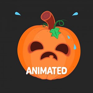 Animated Scared Pumpkin Emote: Twitch, Discord, Fall, Halloween - Etsy