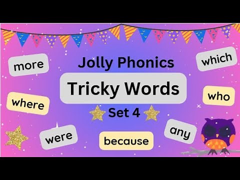 ⭐️Jolly Phonics Tricky Words | Set 4 | High Frequency Words | Learn to Read Sight Words