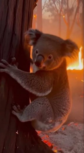 Koala Rescued from Australian Wildfire #koala #rescue #firefighter #wildfire #australia #animals