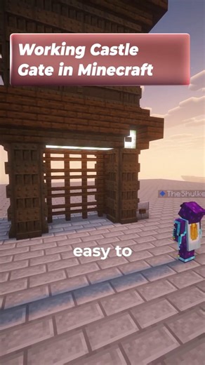 Working Castle Gate in Minecraft #minecraft #shorts #redstone