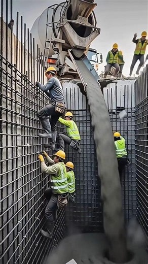 🦺Unexpected Cement Surge Turns Routine Construction Into Emergency #fail #engineering #construction