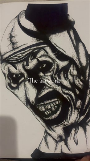 The bleed through vs the artwork #fyp #xyzbca #art #scarymovie #random