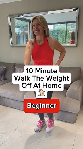 Petra Genco on Instagram: "Walk the weight off with a 10 minute walk you can do at home, with some fun moves. After 2 weeks, try doing this walk twice so you do 20 mins. "