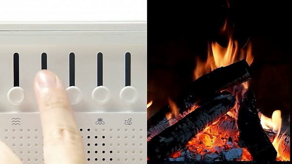 Flame Air Diffuser, Simulation Flame Humidifier with Natural Sound Music and Warm Night Light, 8 Natural Sounds, 3 Timing, Upgrade Mist ​Air Humidifier, 200ML Essential Oil Diffuser (White)