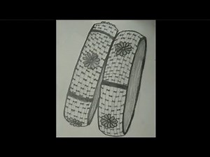 Floral bangle drawing | jewellery design | how to draw a bangle | pencil drawing