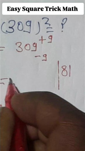 Easy Square Trick Math Math Tricks...?????