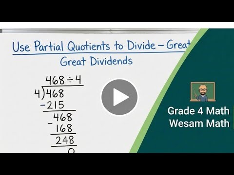 Use Partial Quotients to Divide – Great Dividends 🎉 Grade 4 Math | Wesam Math