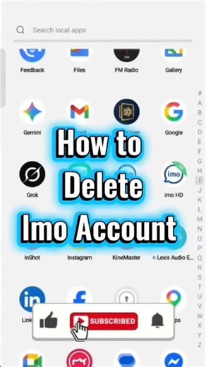 How to delete imo account permanently | Delete imoAccount #shorts