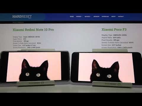 Display Comparison XIAOMI Poco F3 vs XIAOMI Redmi Note 10 Pro – Screen Test