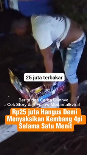 Medan Talk Viral on Instagram: "Rp25 juta hangus demi menyaksikan kembang api selama satu menit Kembang api memang indah, tapi dompet ikut menangis 🎆😅 Utk Berita & video Viral follow @medantalkviral #berita #viral #viralreels #viralvideos #MedanTalkViral"