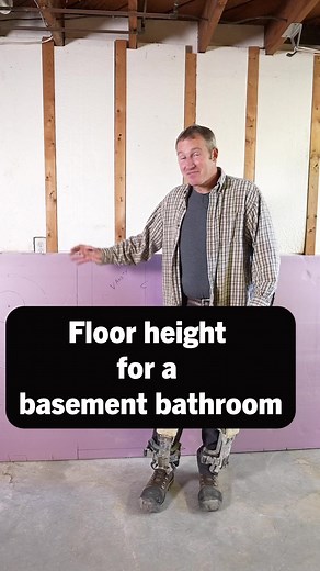 159K views · 604 reactions | Floor height for a basement bathroom  #diy #homeimprovement #facebookreels #bathroomremodel #basementremodel #basementrenovation #bathroomdesign #bathroomremodelingteacher | Bathroom Remodeling Teacher | Facebook