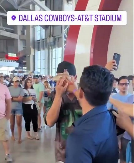 Cowboys and Jets fans involved in a brutal brawl at AT&T Stadium!