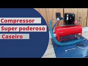 Compressor caseiro com MOTOR de geladeira