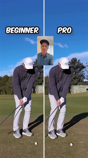 This an example of the difference between a Pro and a Beginner in Chipping.👌👌 The Beginner’s tendency is to use their hands and not their body. By consequence the hands tend to move too fast through the ball leaving the body behind.😩😩 This can result in ‘thin’ shots and ‘fat’ shots.🥺🥺 The Pro understands that they need to keep turning their body through the ball. This in essence naturally brings their body up after they’ve made contact with the ball.👍👍 If you need help Chipping just send