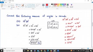 Federal Board Mathematics Grade 9 Exercise # 6.1 Question # 1 ( i, ii, iii, iv ) How to convert given angles in seconds | Online Math Academy