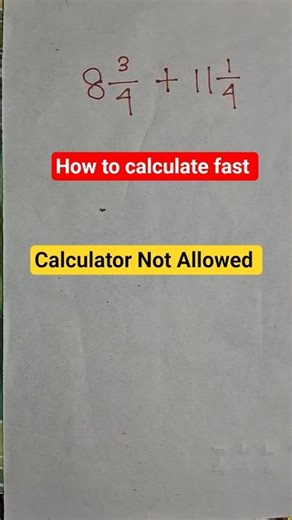 First Calculation Trick #shorts #shortsfeed