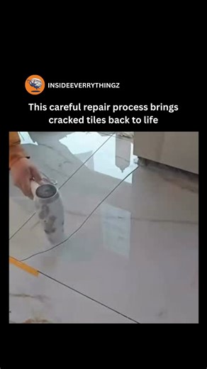 Explore l Learn l Facts on Instagram: "This careful repair process restores cracked tiles by reinforcing weak areas and blending repairs seamlessly with the original surface. Small cracks are cleaned, filled with specialized compounds, and carefully leveled to prevent further damage. Color matching and precise finishing help the tile regain its original appearance, extending its lifespan and avoiding the need for full replacement. This method saves time, reduces waste, and keeps surfaces looking