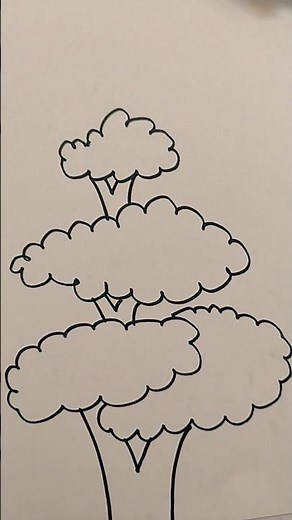 Easy tree drawing step by step #shortvideo #trending #viral #ytshorts