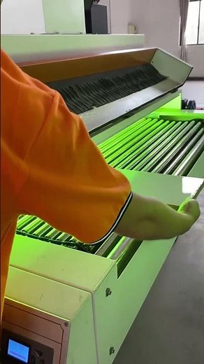 UV flow curtain coating machine for wood board #painting #machine #furniture #woodworking