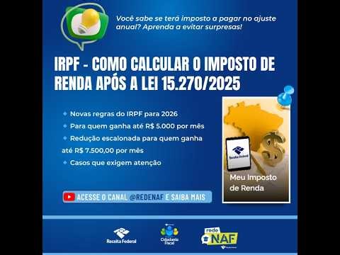 Brazilian Income Tax (IRPF) - How to calculate income tax after Law 15.270/2025