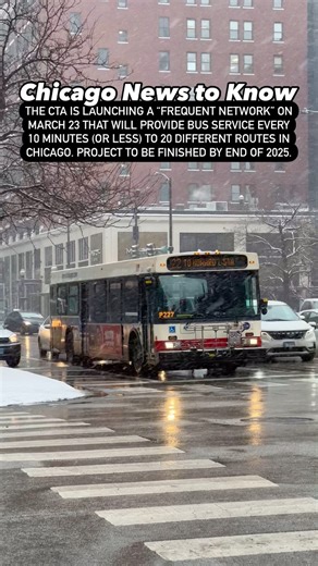 Best Date Food | Chicago Food, News & Things To Do on Instagram: "The CTA has announced a new initiative called the “Frequent Network” in an effort to provide the highest levels of scheduled bus service since 2010. . The Frequent Network will launch on March 23 and will be built out through 2025. The purpose is to ensure “10-minute or better scheduled service between 6am and 9pm on weekdays and 9am to 9pm on weekends.” . There will be 20 different frequent bus routes in 2025. Here is the impleme