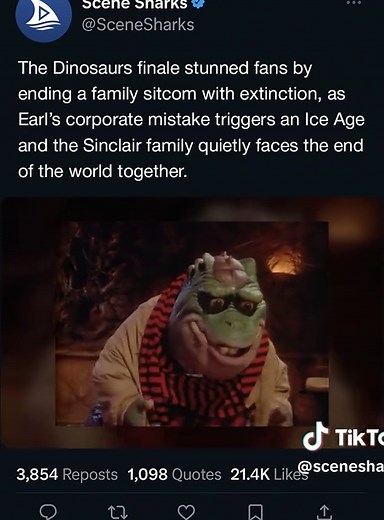 The Tragic Ending to the Dinosaurs Sitcom. #movietok #foryou #90s | dinosaurs future episode
