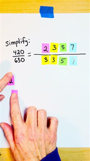 Simplifying a fraction using prime numbers