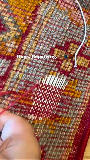1.2K views · 603 reactions | Turkish Ushak rug repair 瑱臨淋 follow me for any question thank you  | Rugs Repairing | Facebook