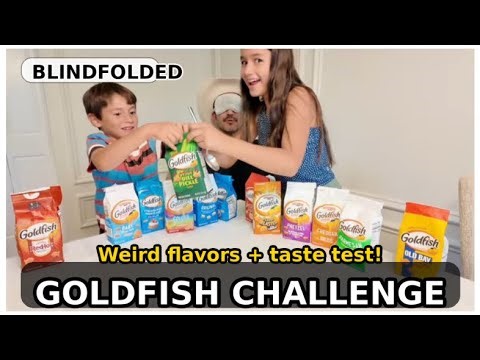 Blindfold Goldfish Challenge! Alex vs Francesca vs Uncle 🧀🐠