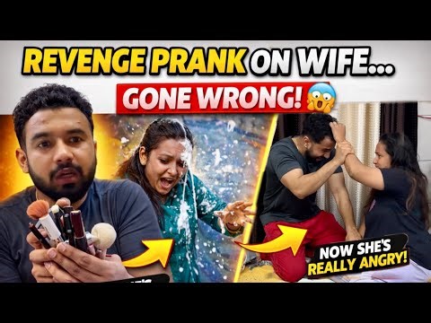 Revenge prank on wife goes wrong 🤣 || she got super angry 😡 || jeet thakur pranks #couplevlogs