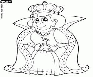Queen coloring page printable game