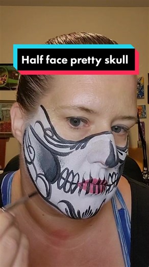 Half Face Skull Makeup Tutorial for Halloween