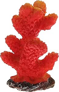 VOCOSTE Red Coral Reef Decor, Mini Faux Coral Aquarium Decor, 1.38"x1.97"