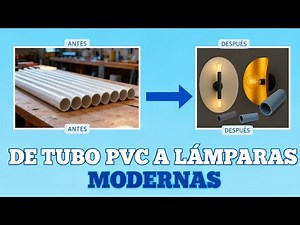 Como Hacer LAMPARAS con TUBOS de PVC💡Ideal FACIL, BONITA y RENTABLE para VENDER o DECORAR