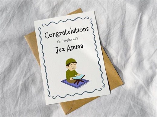Juz Amma Completion Card| Quran Memorization Congratulations Card| Muslim Boy Hafiz| Hifz Gift| Teen| Black| Blonde| Brown|kids| Printable - Etsy