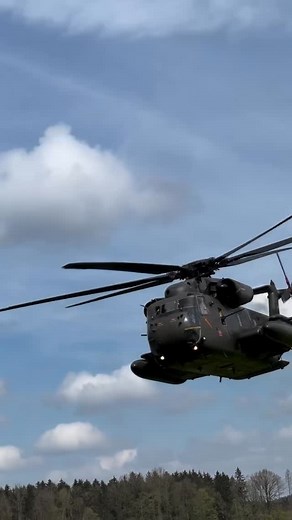 Helicopter/Aviation Magazine on Instagram: "What do you think about this stunning shots by my friend @military_shot 🤩🚁 The CH-53 Sea Stallion (Sikorsky S-65) is an American family of heavy-lift transport helicopters designed and built by Sikorsky Aircraft. Originally developed for use by the United States Marine Corps, it is currently in service with Germany, Iran, and Israel. The United States Air Force operated the HH-53 „Super Jolly Green Giant“ during the late– and post–Vietn