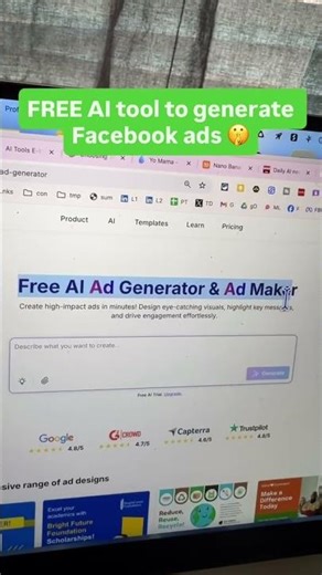 use this free ai tool to generate facebook ad graphics.