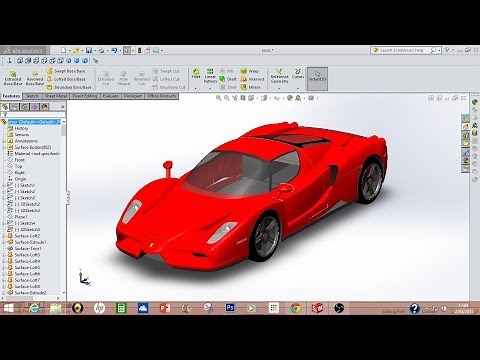 SolidWorks Ferrari enzo modelling