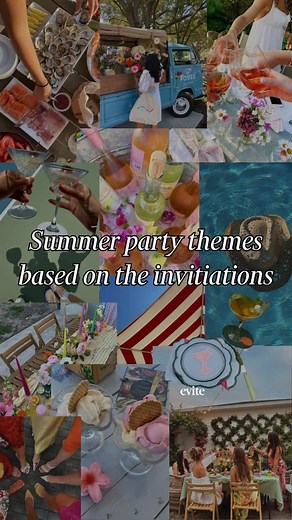Evite on Instagram: "From invitation to IRL 💌 Watch us transform some of our favorite summer invitations into colorful party moodboards!"