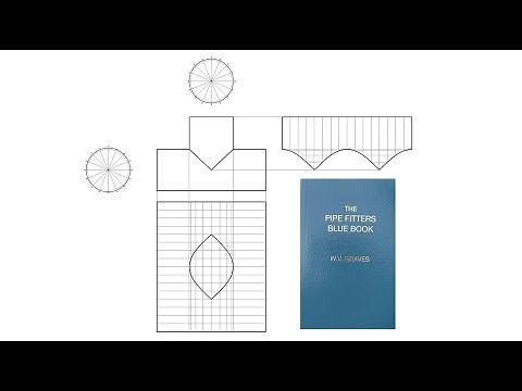 BLUE BOOK Layout and development of a 90 degree pipe branch. 12 inch schedule 40. (Saddle cut)