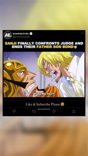 Sanji Finally Confronts Judge And Ends Their Father Son Bond💀- EDIT | #onepiece #shorts #sanji