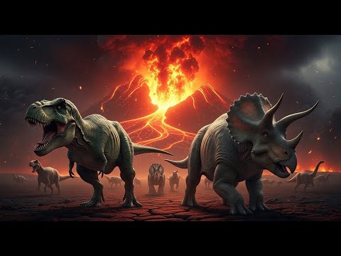 Life 66 million years ago | How dinosaurs survived on lava when volcanoes awakened. #dinosaur