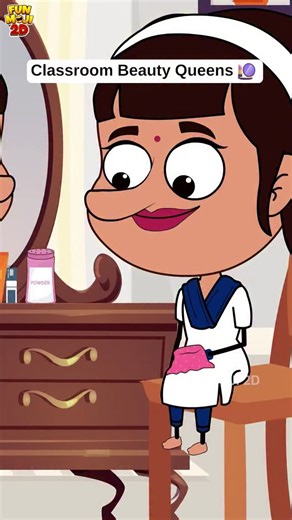 Funmoji 2d on Instagram: "Beautiful girls in class🤩 #funmoji2d #funny #funnycomedy #comedy #nostalgia #school #makeup #girls"