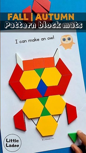 Fall pattern block mats - Owl, scarecrow, Pumpkin and more