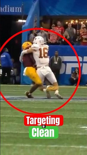 Targeting or Clean? #collegefootball #football #arizonastate #texaslonghorns #footballshorts