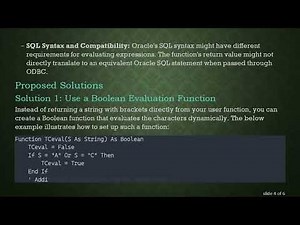 Resolving MS Access Query Issues with User Function Criteria on ODBC Oracle Data