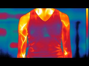 Detailed thermal imaging reveals heat map of a badminton player